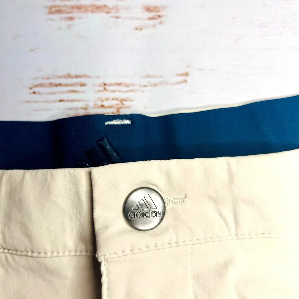 Adidas Golf Go-To 5 Pocket Tapered Pants 36x34 Tan NWOT Stretch Performance